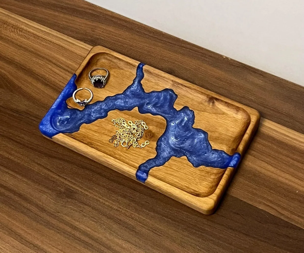 Wood and Resin Jewelry Tray
