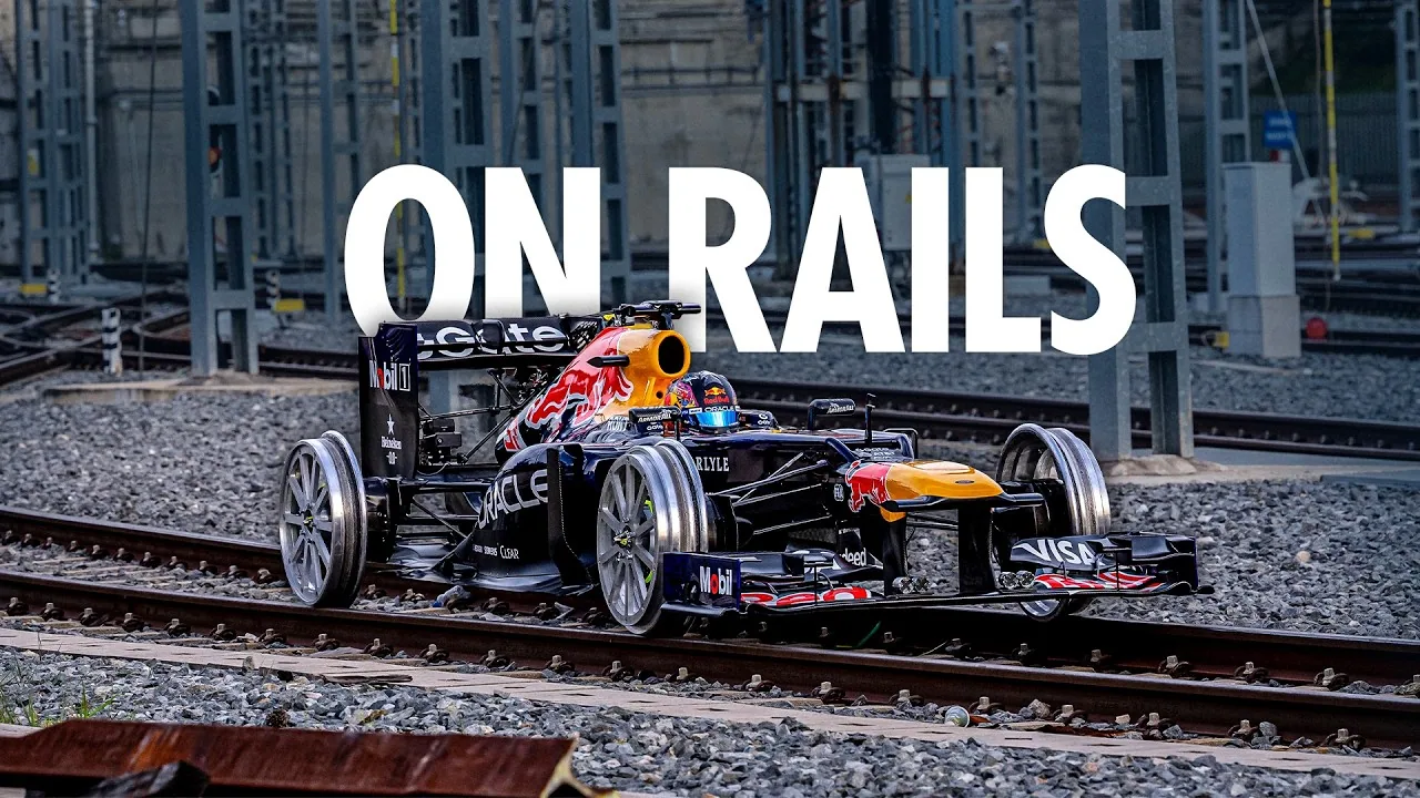 Driving an F1 Car on Train Tracks