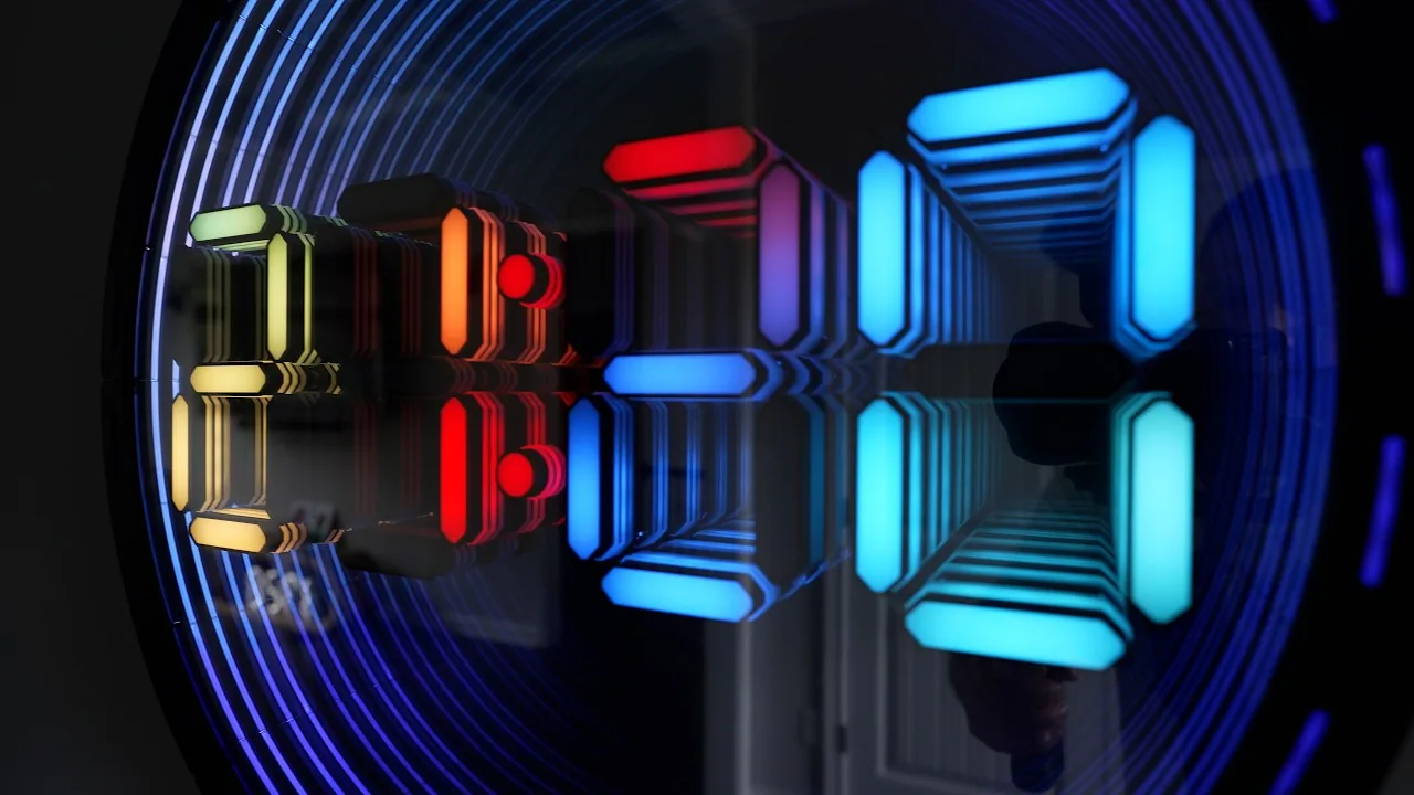Infinity Mirror LED Clock