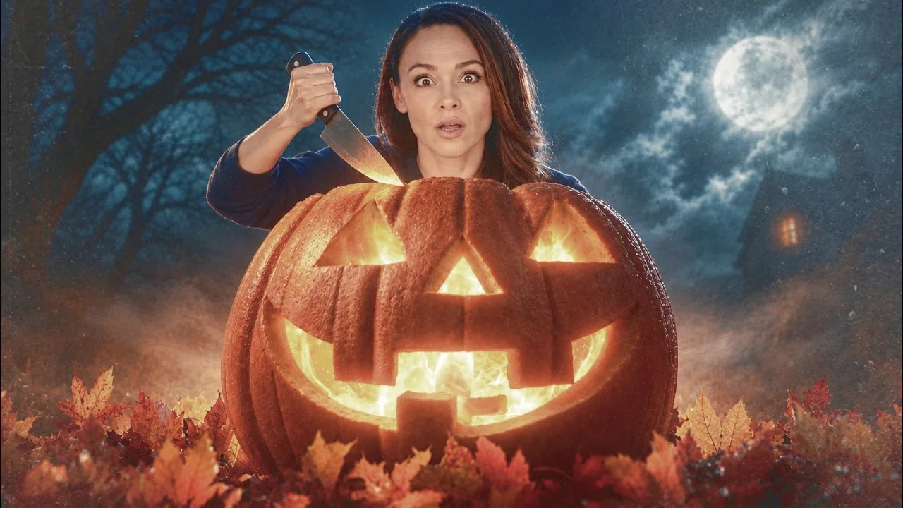 Making a Jack-o-Lantern Cake + Candle