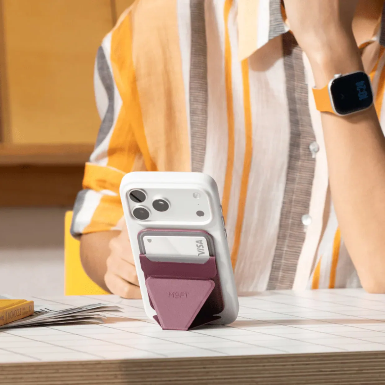Moft Trackable MagSafe Wallet + Phone Stand