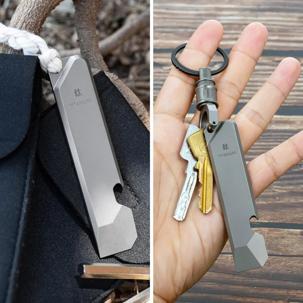 BANG TI Titanium Pry Bar + Bottle Opener