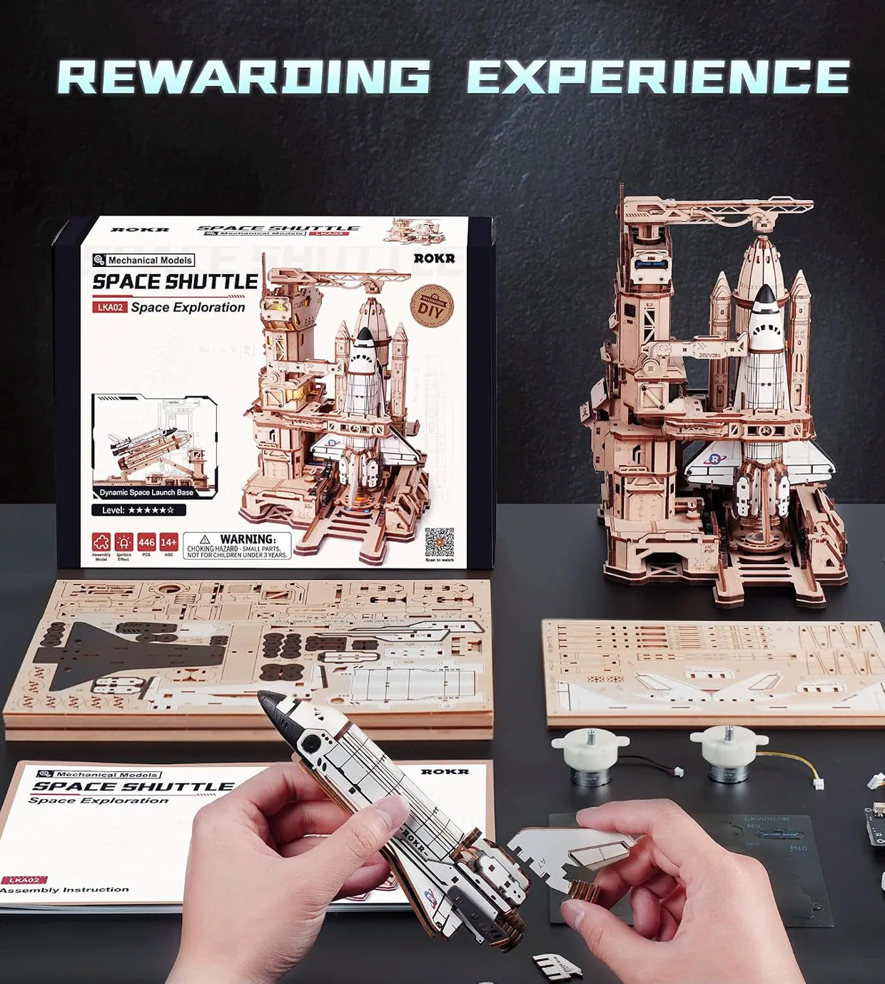ROKR Space Shuttle Wooden Model