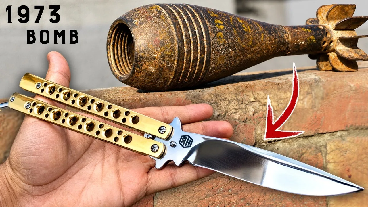 Turning a Mortar Shell Into a Balisong Knife