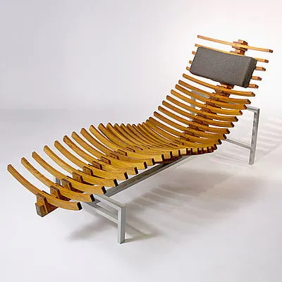 Teak Wood Chaise