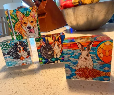 Clever Corgi Custom Acrylic Pet + People Portraits