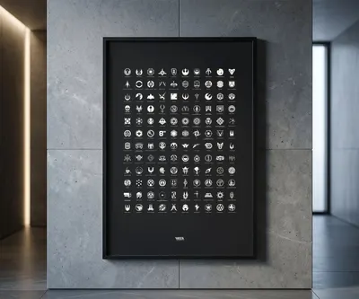 120 Star Wars Symbols Poster