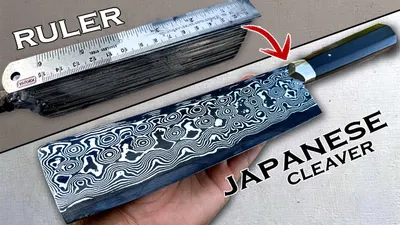 Turning Rulers Into a Damascus Meat Cleaver